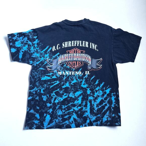 Vintage Harley Davidson Shirt XL Strong Survive Bear Single Stitch Allover Print - Picture 2 of 6